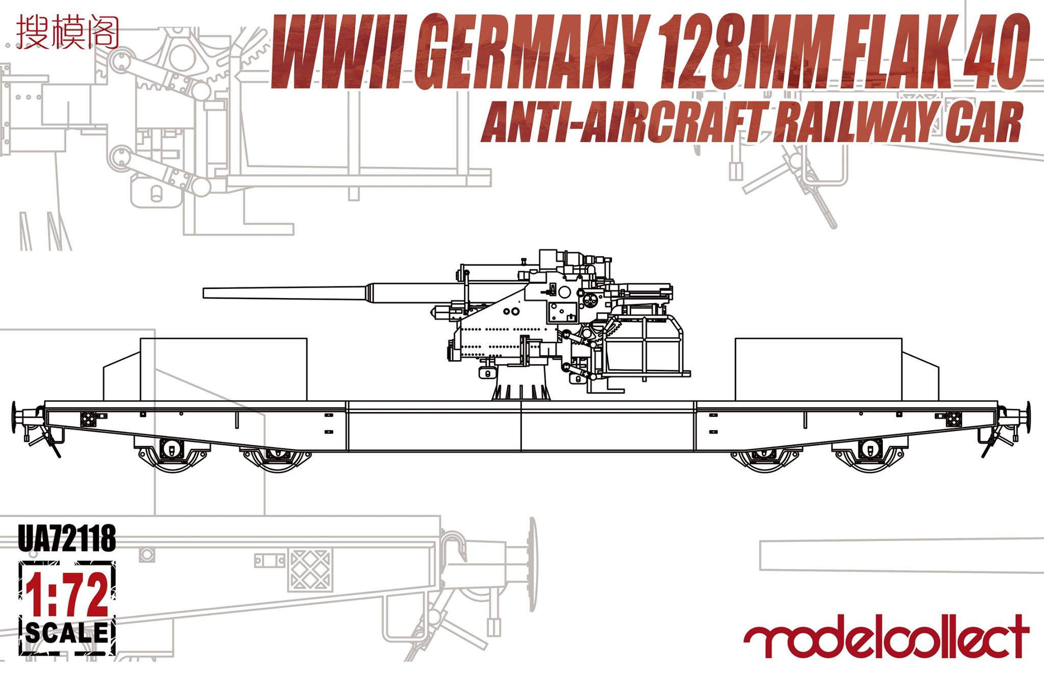 German 128mm Flak 40 Anti-Aircraft Railway Car