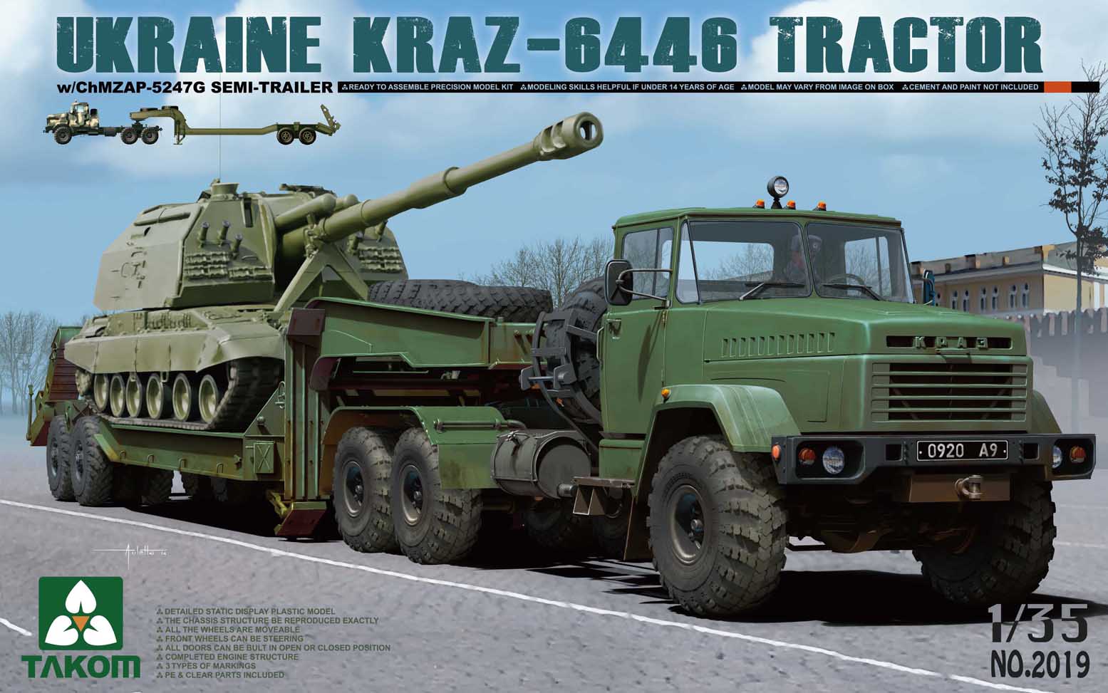 Ukraine KrAZ-6446 Tractor w/ChMZAP-5247G Semi-trailer