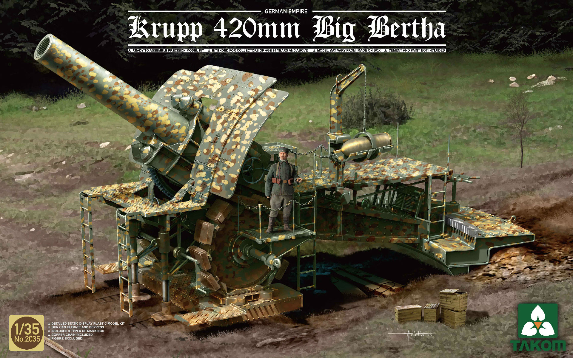German Empire Krupp 420mm Big Bertha Siege Howitzer