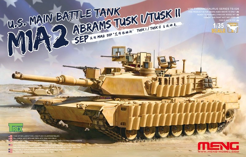 U.S. Main Battle Tank M1A2 Abrams SEP Tusk I/Tusk II