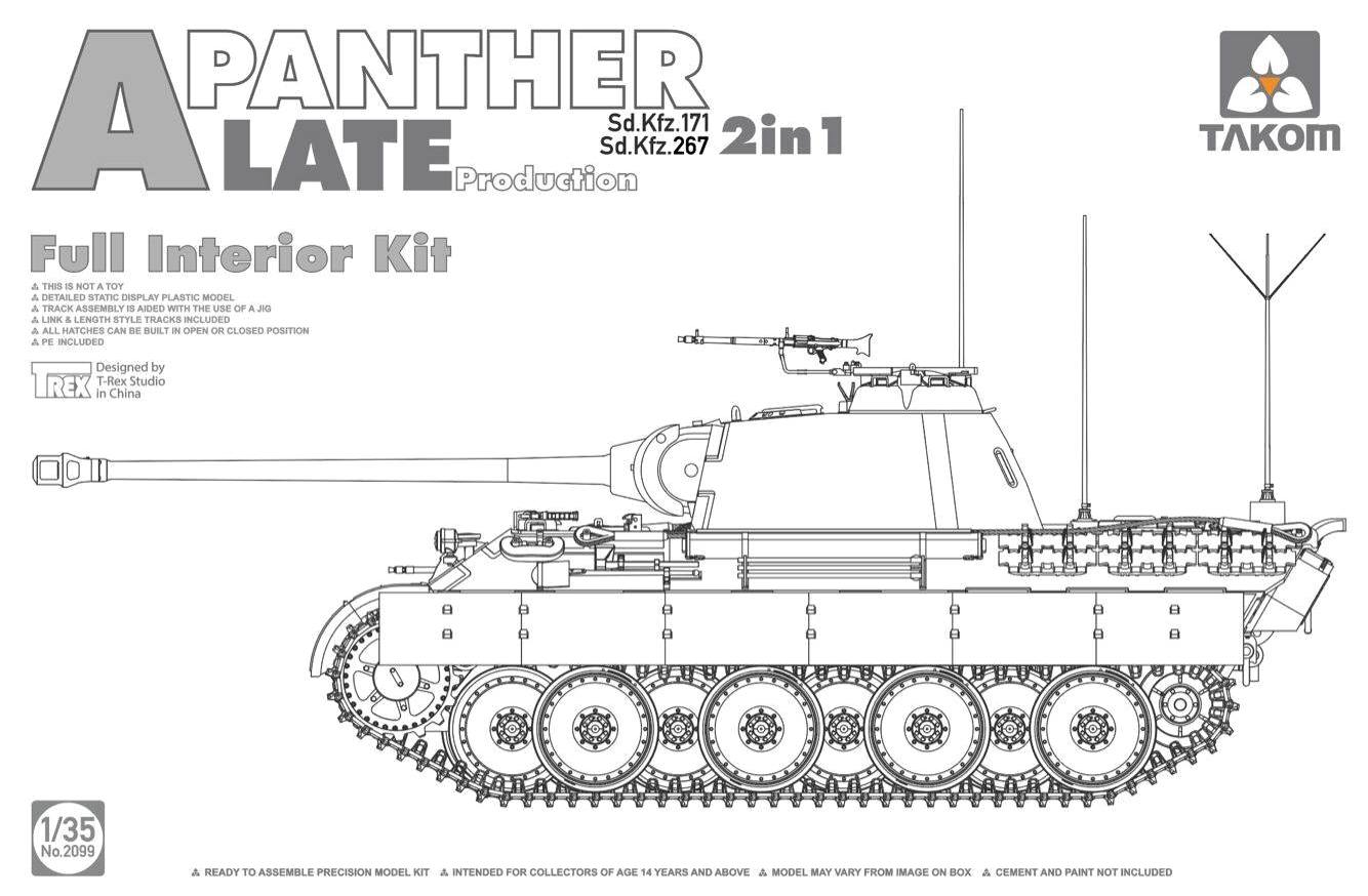 German Sd.Kfz.171/267 Panther A - Late w/Full Interior (2 in 1)