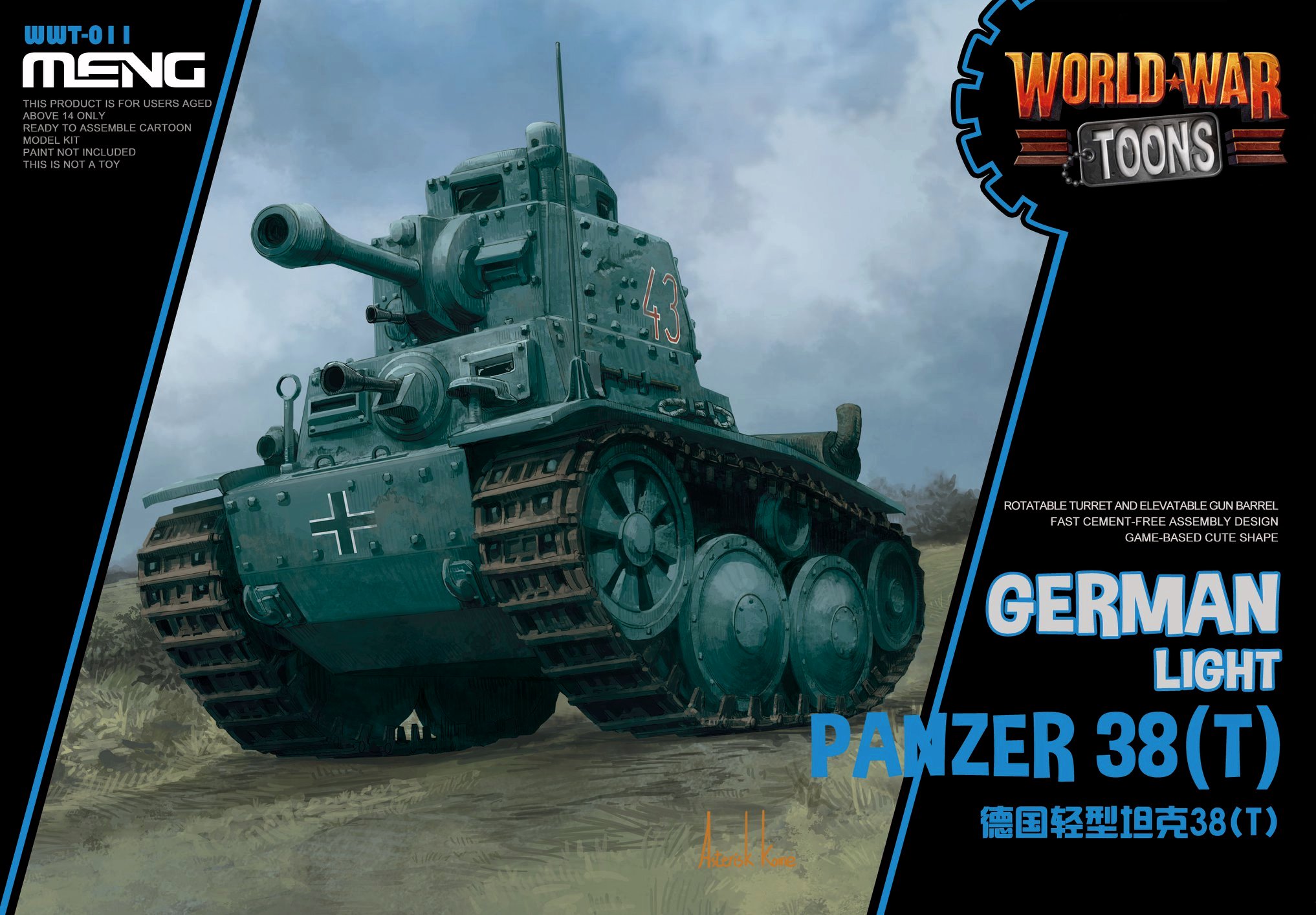 German Light Panzer 38(T) (Cartoon model)