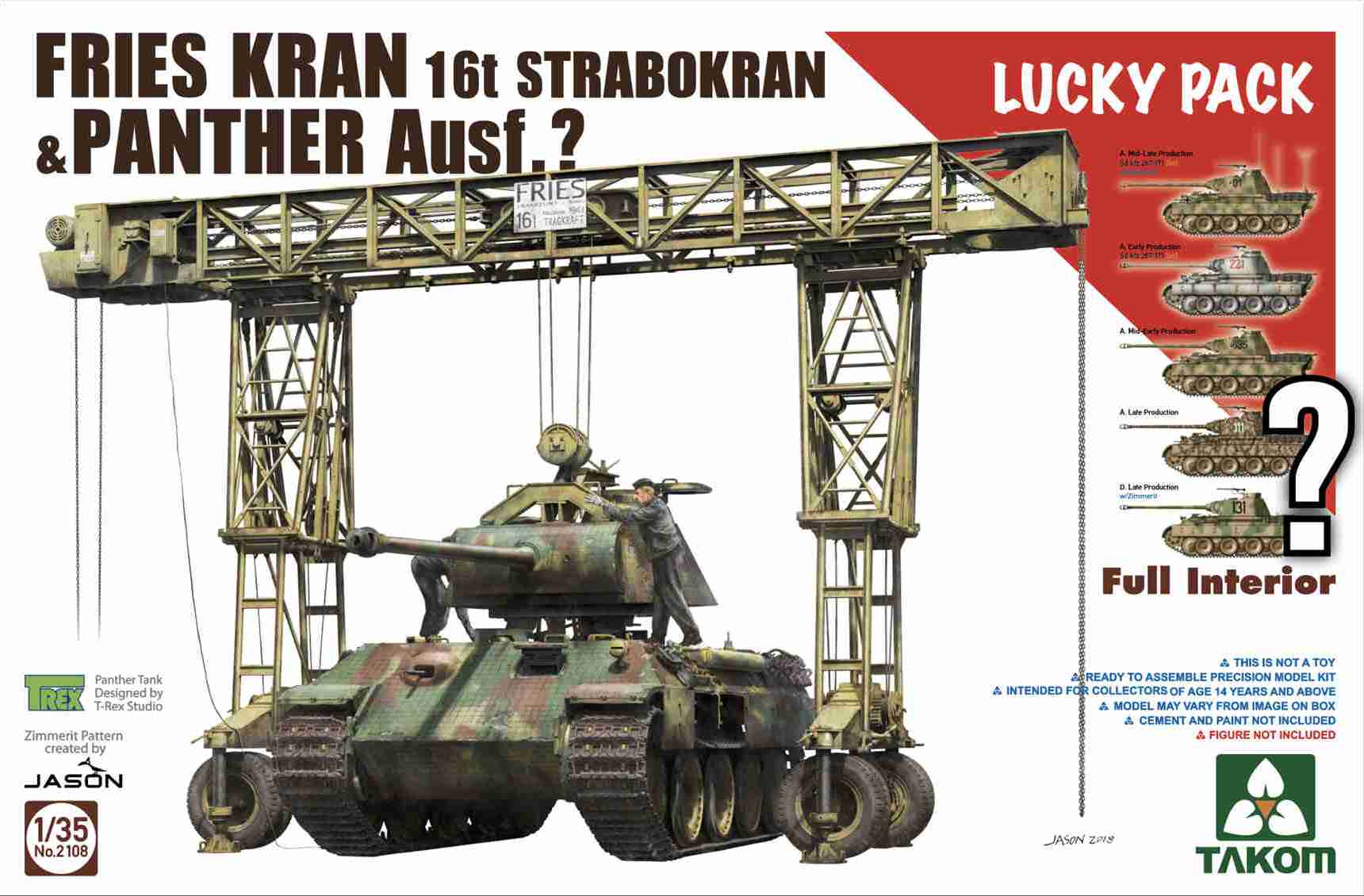 FRIES KRAN 16t Strabokran 43/44 +  Panther Ausf.? w/full interior