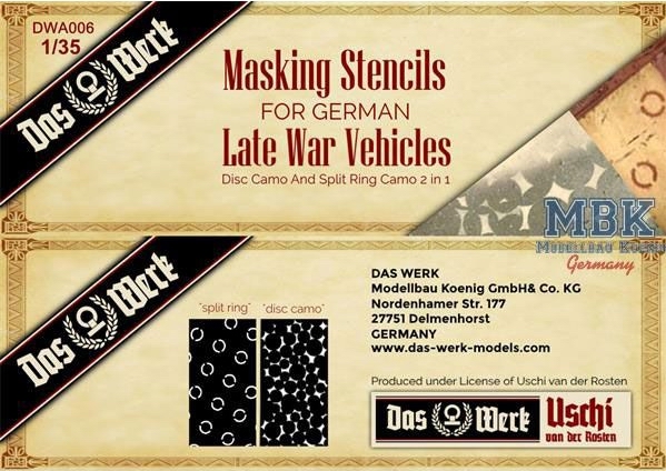 German Late War Masking Stencils (2 in 1)