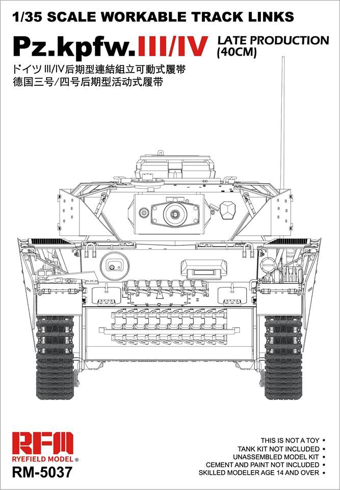 Workable Tracks Links For Pz.kpfw.III/IV Late prod. (40cm)