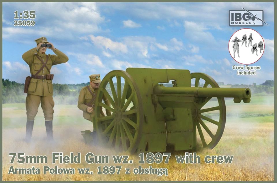 75mm Field Gun Wz. 1897 with crew