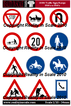 European Traffic Signs / Dopravné značky (1930-1950)
