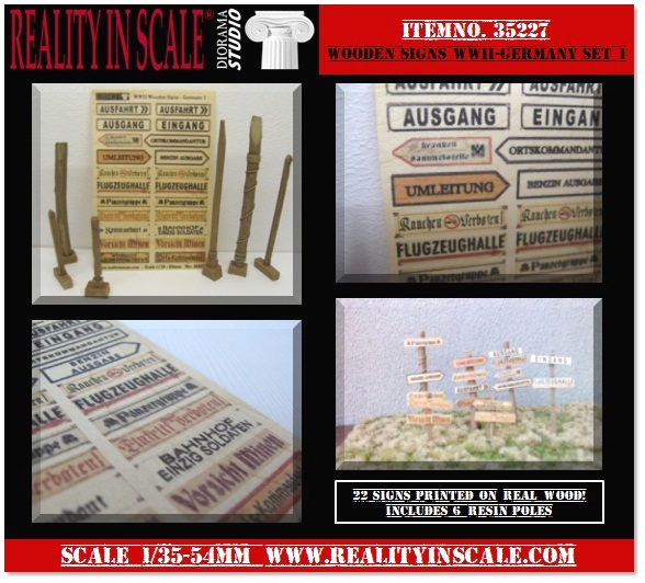 Wooden Signs WWII - Germany set 1