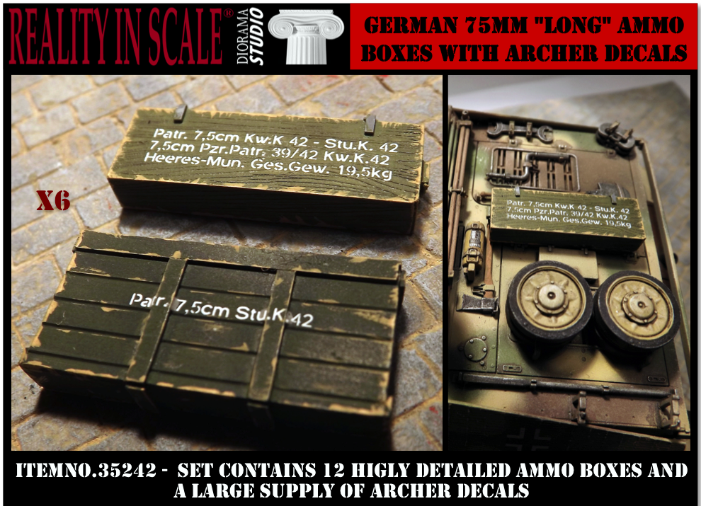 German 75mm Long ammo boxes (12ks)