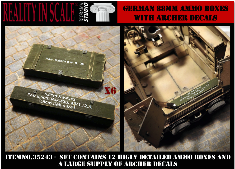 German 88mm ammo boxes (12ks)