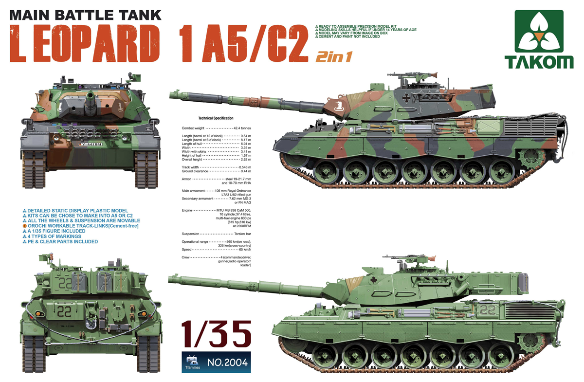 Main Battle Tank Leopard 1 A5/C2 (2 in 1)