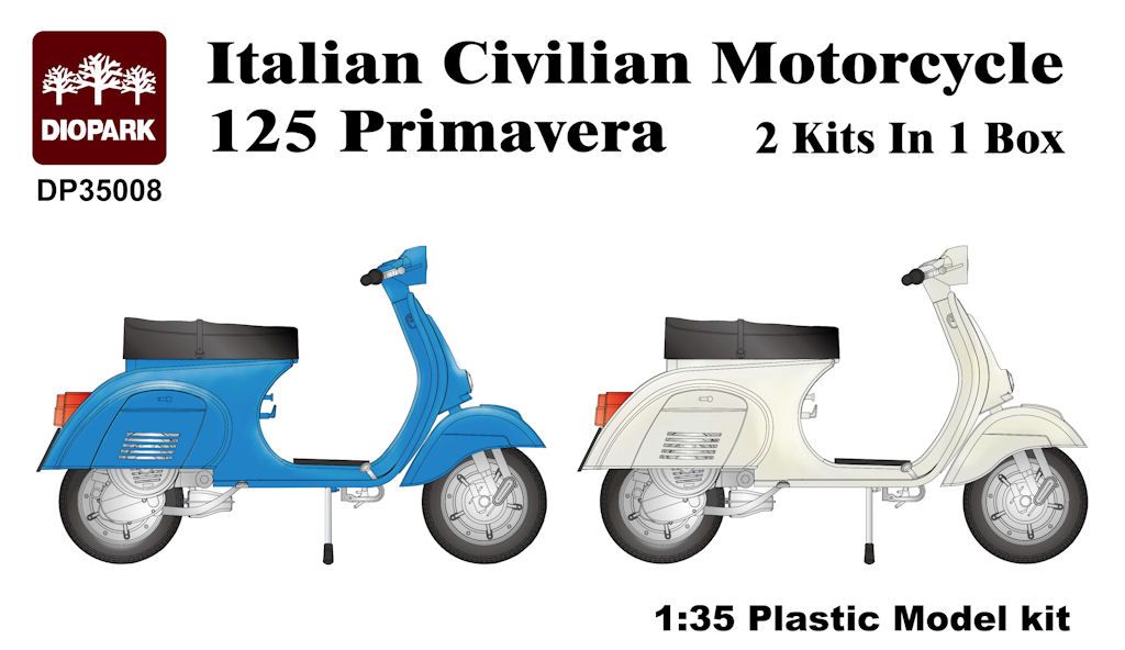 Italian Civilian Motorcycle Vespa 125 Primavera (2 kits in Box)