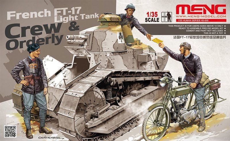 French FT-17 Light Tank Crew & Orderly