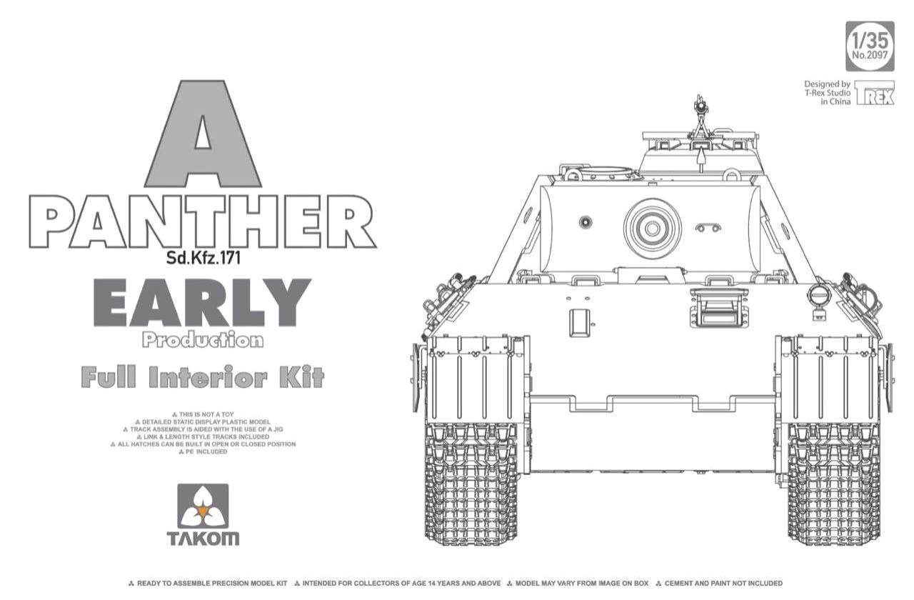 WWII German Tank Sd.Kfz.171 Panther A - Early w/Full Interior