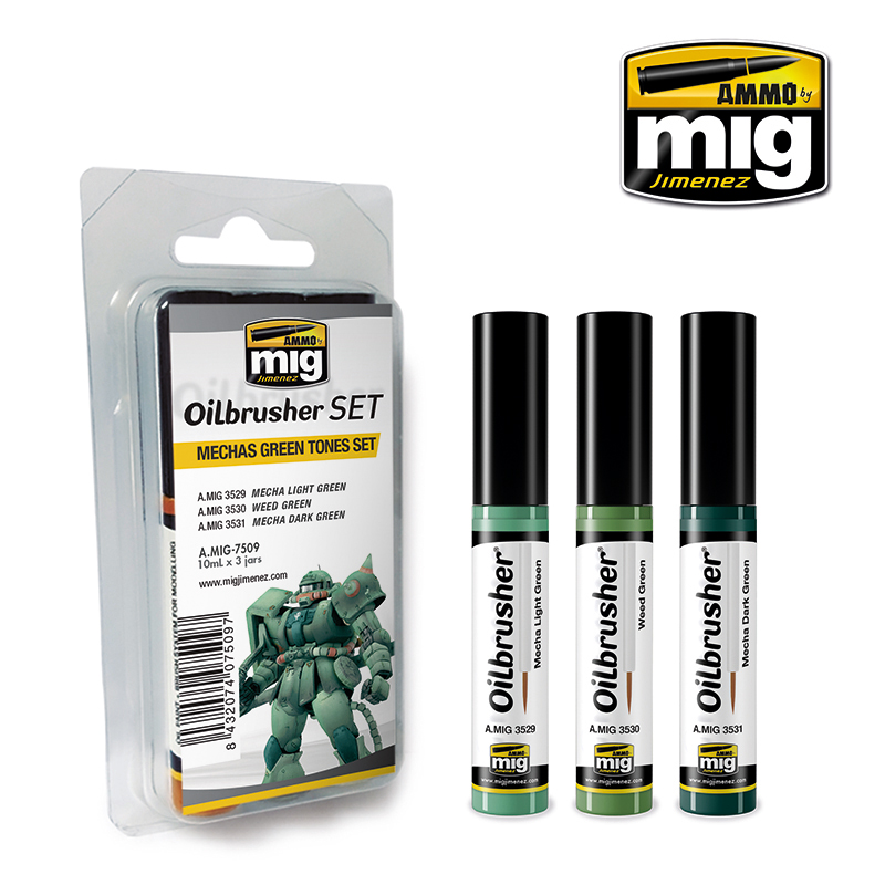 OILBRUSHER - MECHAS GREEN TONES SET