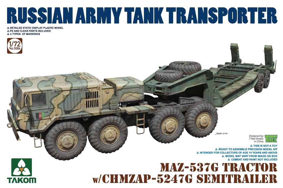 MAZ-537G Tractor w/ChMZAP-5247G Semitrailer (1:72)