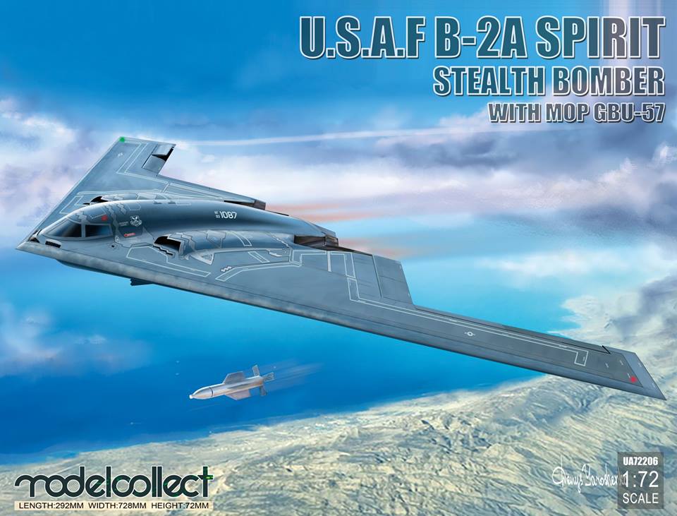 USAF B-2A Spirit Stealth Bomber with MOP GBU-57
