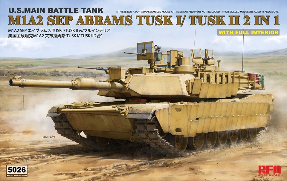 M1A2 SEP Abrams TUSK I / TUSK II with FULL interior