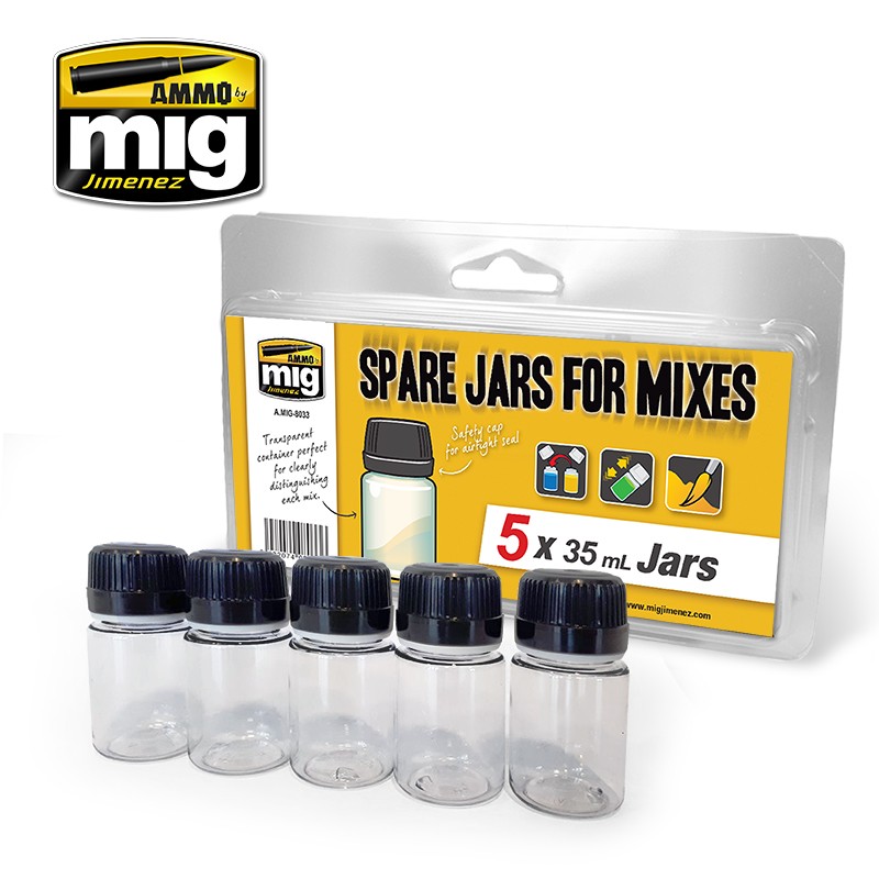 SPARE JARS FOR MIXES (5 x 35 ml jars)