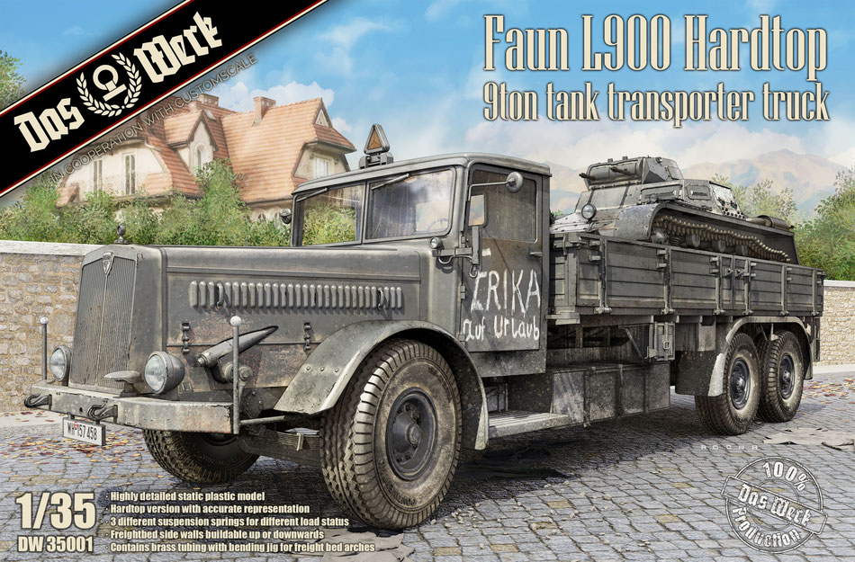 FAUN L900 Hardtop - 90t tank transporter truck (2 in 1)