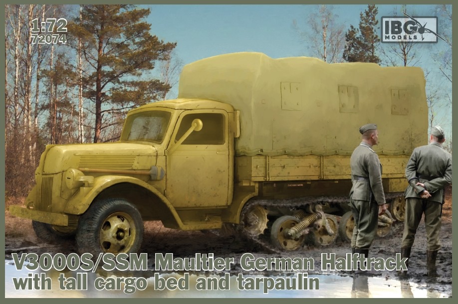 V3000S/SSM Maultier German Halftrack w/ cargo bed & tarpaulin