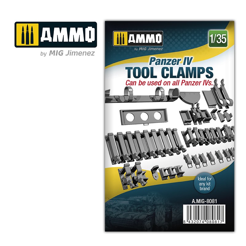 Panzer IV tool clamps (1:35)