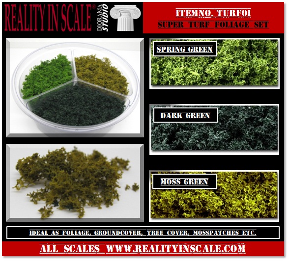 Super Turf Foliage Set - set of 3 colours 