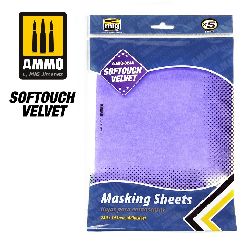 SOFTOUCH VELVET MASKING SHEETS (5pcs - 280x195mm)