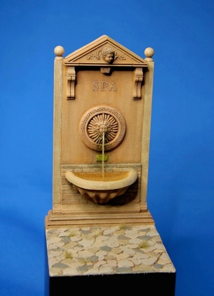 Wall Fountain incl. enamelled signs for 5 countries
