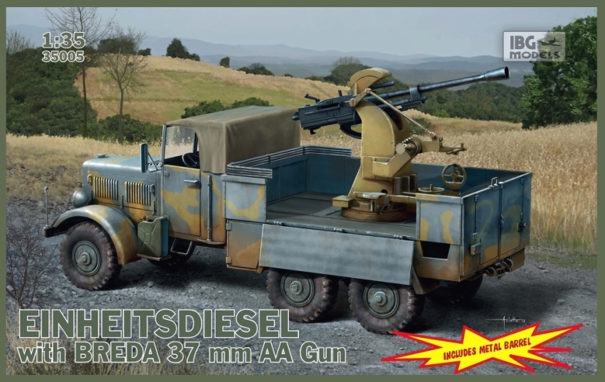 Einheitsdiesel with Breda 37 mm AA Gun