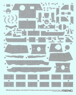 Zimmerit Decal for Sd.Kfz.171 Panther Ausf.A - Late Prod. (Type 3)