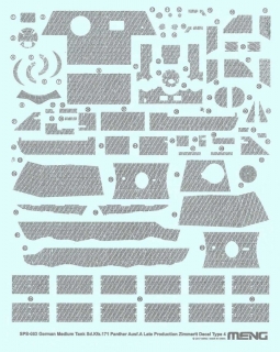 Zimmerit Decal for Sd.Kfz.171 Panther Ausf.A - Late Prod. (Type 4)