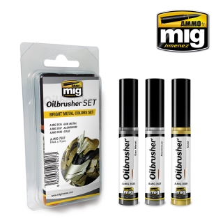 OILBRUSHER - BRIGHT METAL COLORS SET