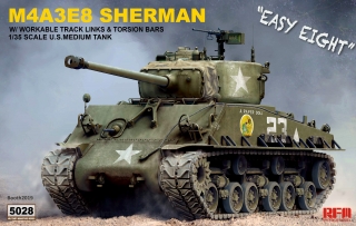 US Medium Tank M4A3E8 SHERMAN w/ Workable Tracks Links