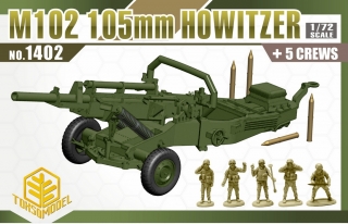 M102 105mm Howitzer and crews