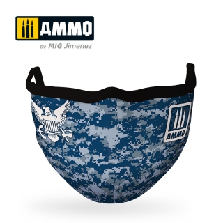 AMMO Face Mask - "Navy Blue Camo"