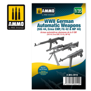 WWII German Automatic Weapons - StG 44, Erma EMP, FG 42 & MP 40