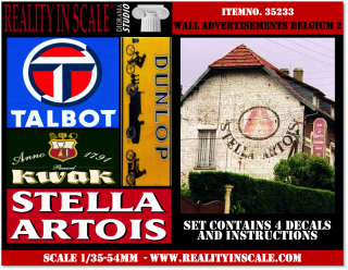 Wall Advertisement Decals - Belgium set 2