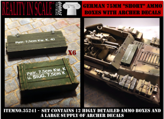 German 75mm Short ammo boxes (12ks)